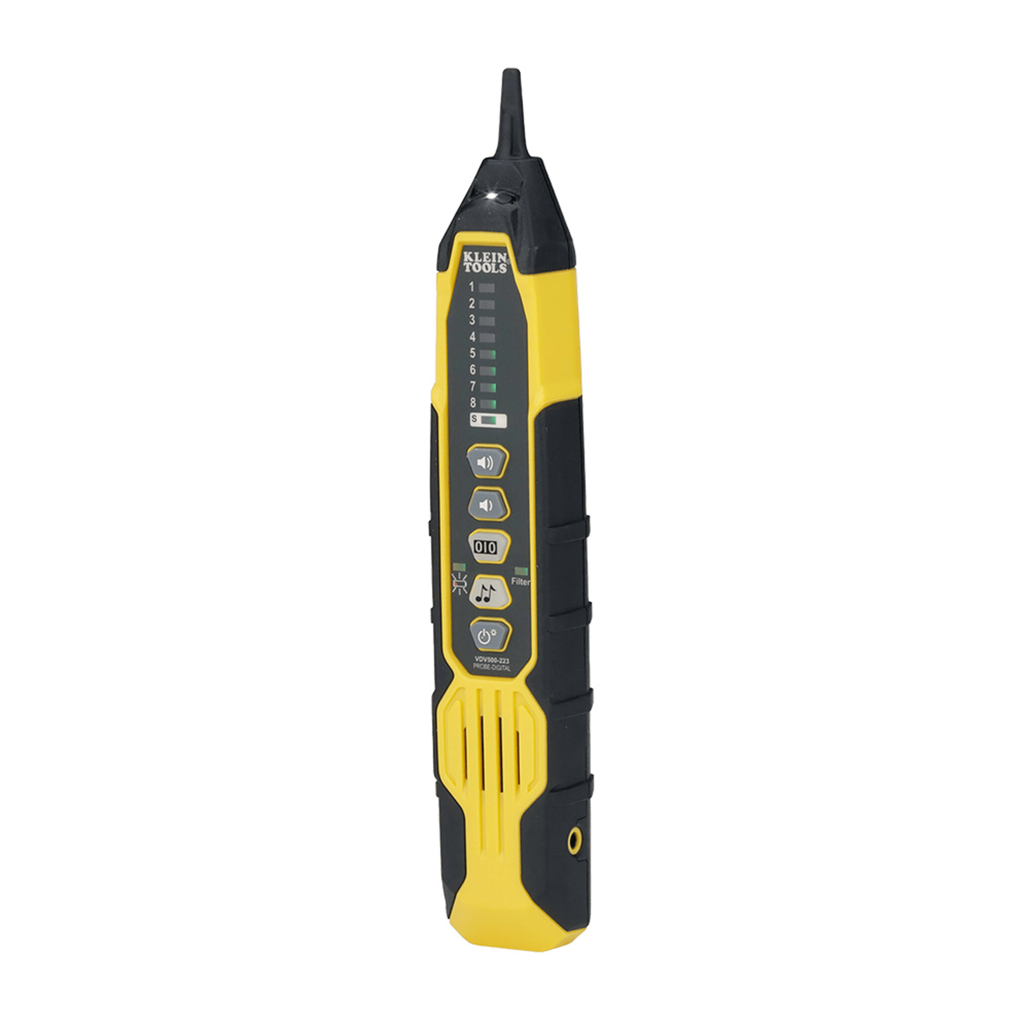 Sonda Digital Profesional / Rastreo de Tono Digital y Analógico / LED para Espacios Oscuros / Conector de Auriculares para Ruido Extremo / Modelo VDV500-223 / Cumple con Certificaciones CE y UKCA / Punta de Sonda Reemplazable