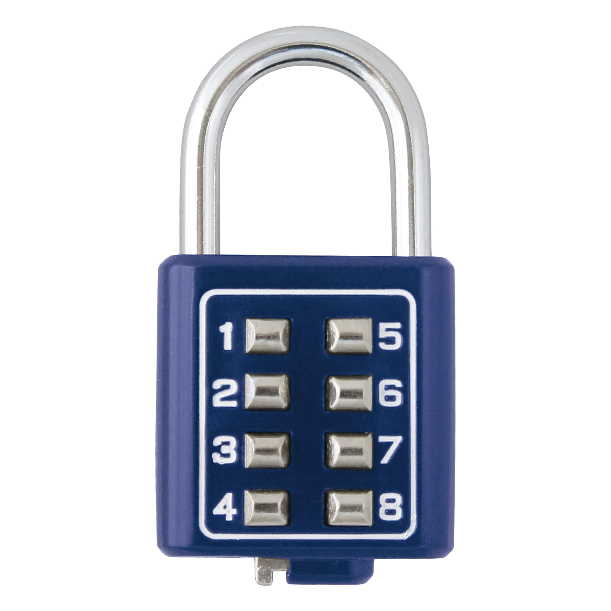 Candado Digital de Combinación M35 / No Requiere Llave / Combinación única integrada por 4 dígitos / Color Azul. — PHILLIPS-ASSA ABLOY · SKU MX2783