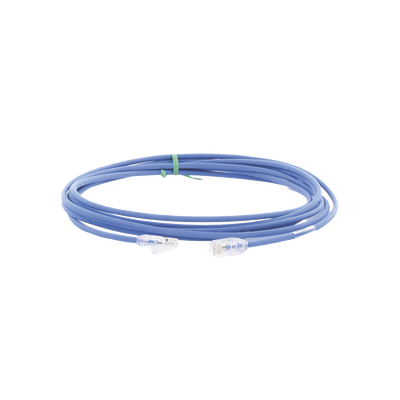 Cable de Parcheo UTP Cat6A, CM/LSZH, Diámetro Reducido (28AWG), Color Azul, 3.66 Metros (12 Pies)