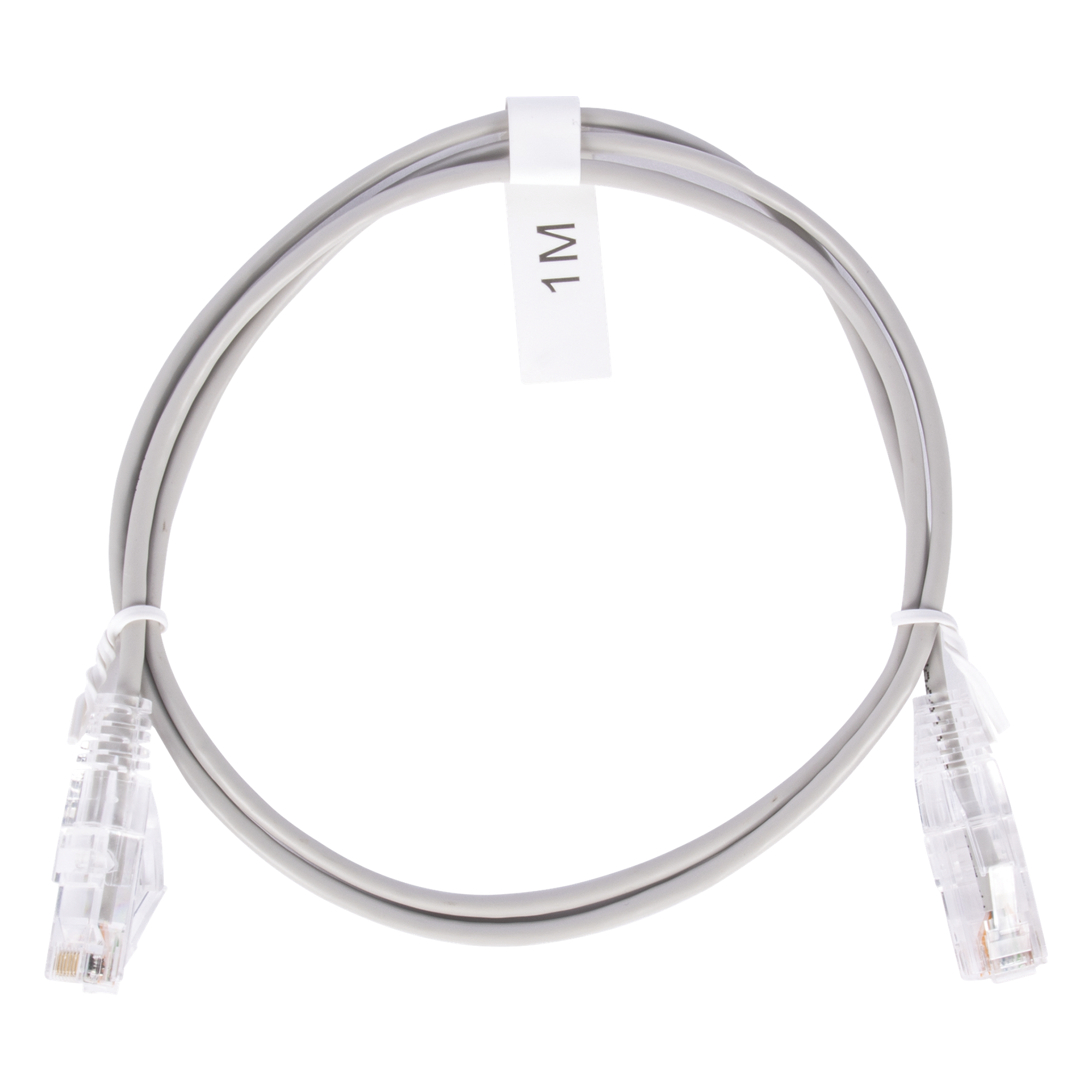 Cable de Parcheo Slim UTP Cat6 - 1 Metro (3.28 Pies), Gris, Diámetro Reducido (28 AWG)