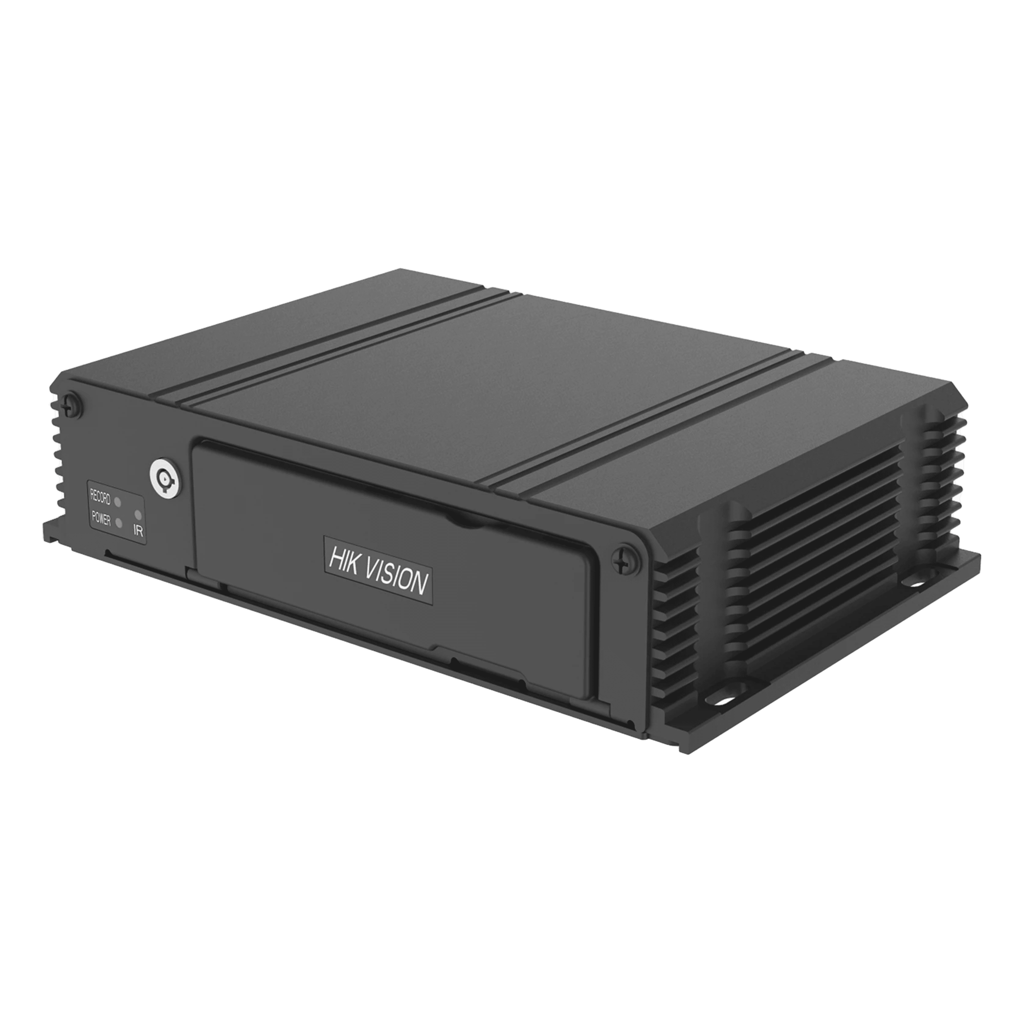 Grabador de Video Móvil AE-MD5043-SD Series / 4 Canales HDTVI-AHD-CVBS / SD Card Hasta 256 GB / 4G Integrado / GPS y GLONASS / Chasis de Aluminio Sin Ventilador / Compatible con H.264 y H.265 — HIKVISION · SKU AE-MD5043SD/GLF(LITE)