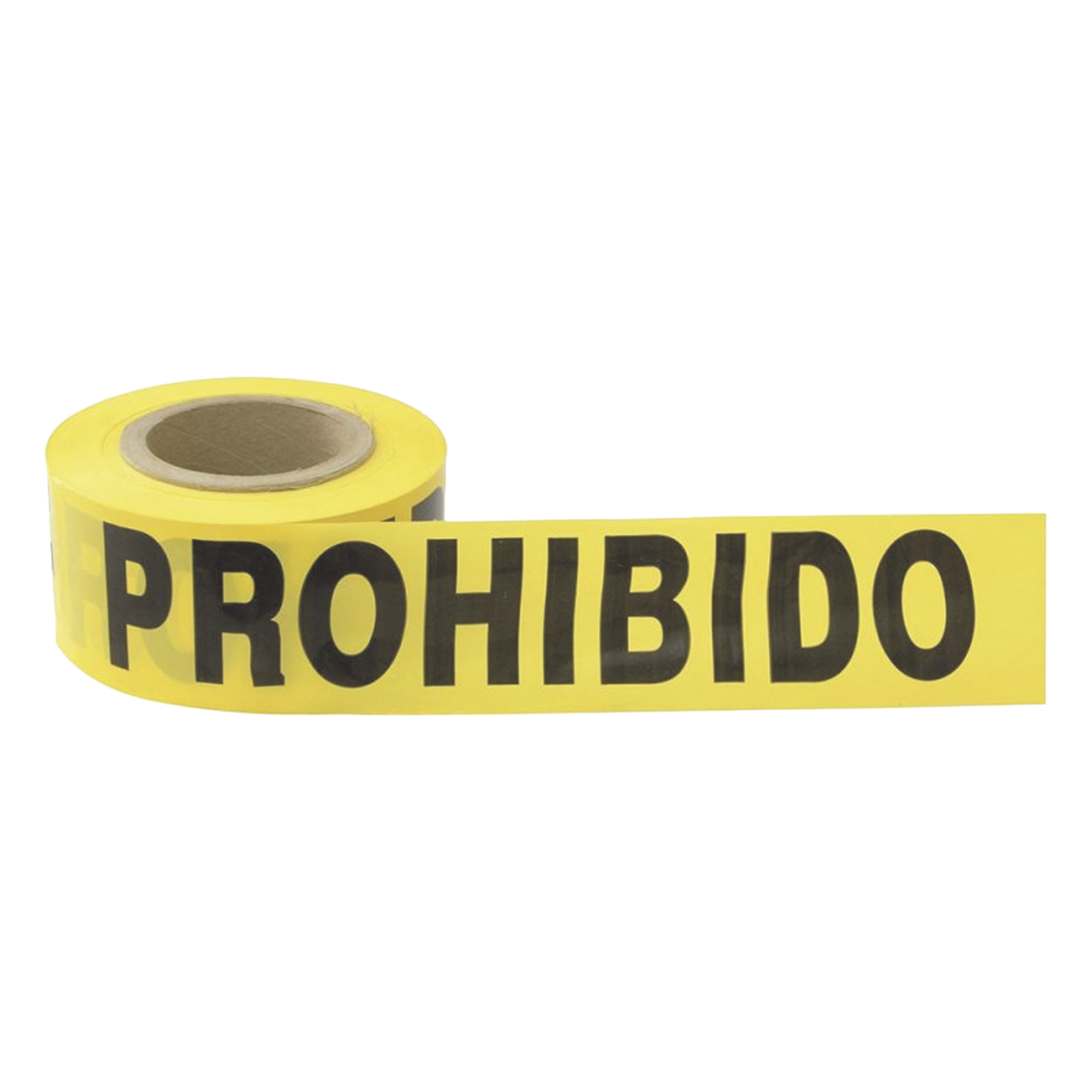 Cinta para barricada "PROHIBIDO EL PASO" de 100 m y ancho de 3". — SURTEK · SKU SYS-137299