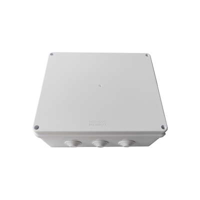 Caja de Derivación-Conexión para Exterior IP65 con 12 Entradas / 300 x 250 x 120 mm / Sellado Seguro con Empaque + 4 Tornillos / Resiste Agua, Polvo y Sol Directo