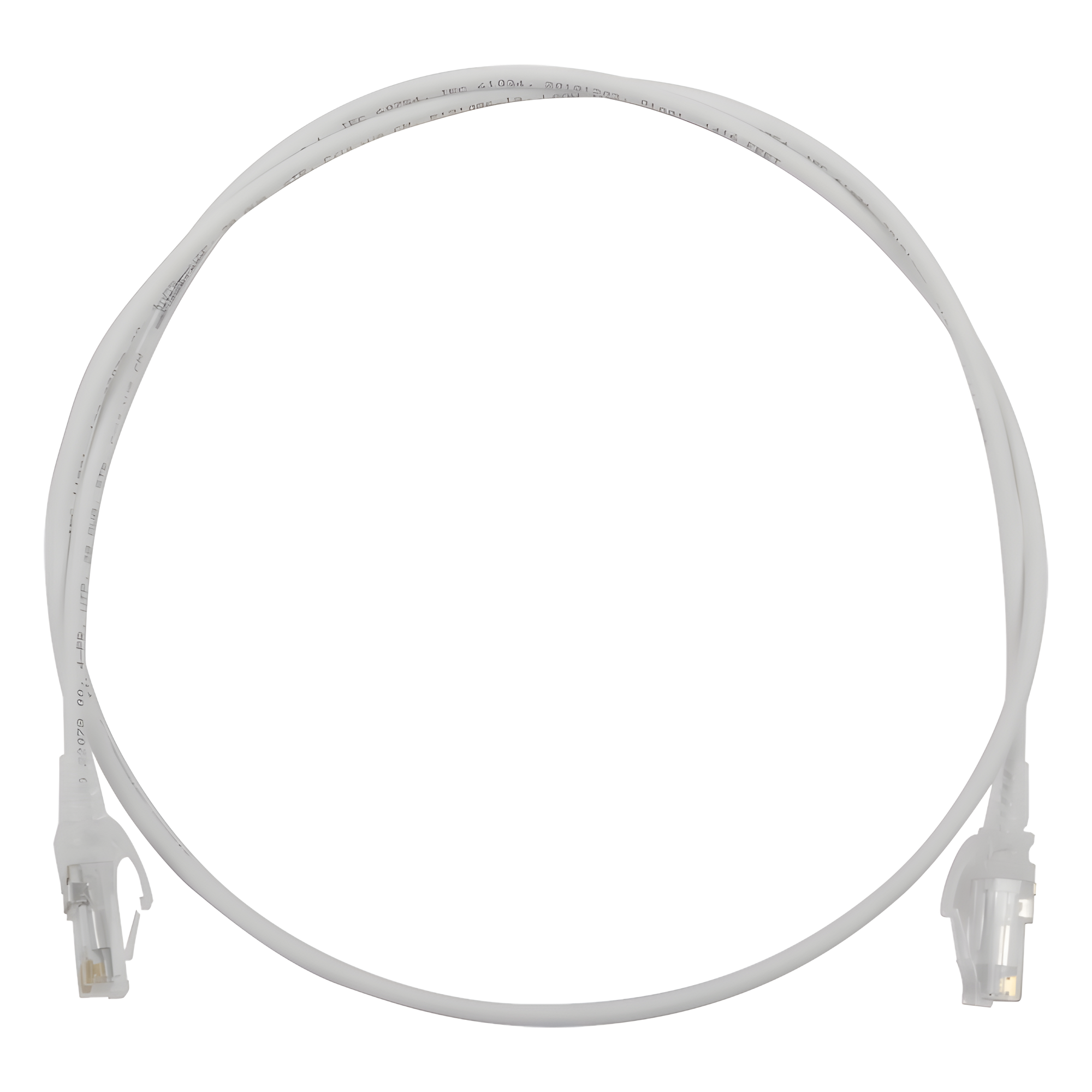 Patch Cord MC6 Modular Cat6 UTP, CM/LS0H, 0.91 Metros (3 Pies), Color Blanco, Diámetro Reducido (28AWG) — SIEMON · SKU MC6-03-0228