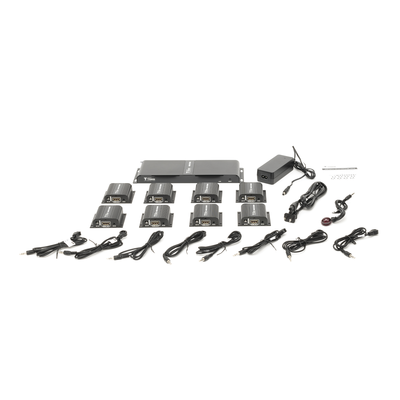 Kit Divisor y Extensor HDMI (Extender Splitter) / Divide 1 Fuente HDMI a 8 Pantallas / Extiende la señal HDMI hasta 40 m / Resolución 1080P @ 60 Hz / Cat 6/6a/7 / Uso 24/7 / Salida Loop en el Tx / IR / Alimente solo el Tx (PoC).