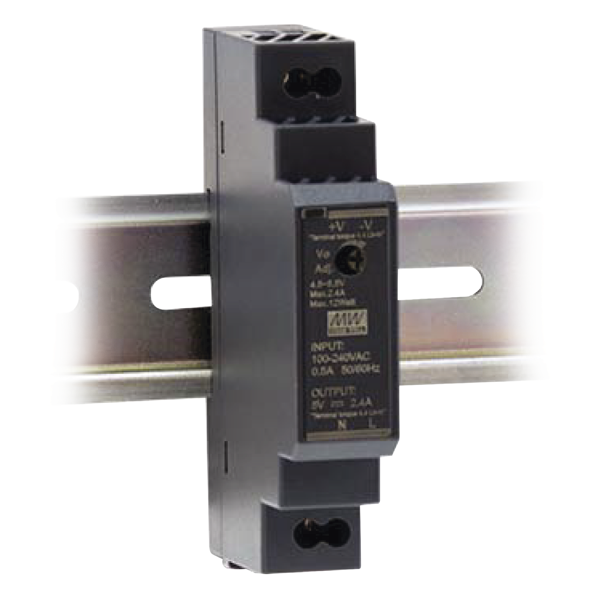 Fuente de Poder Industrial Ultra Delgada Riel Din 12Vcc, 15W — MEANWELL · SKU HDR-15-12