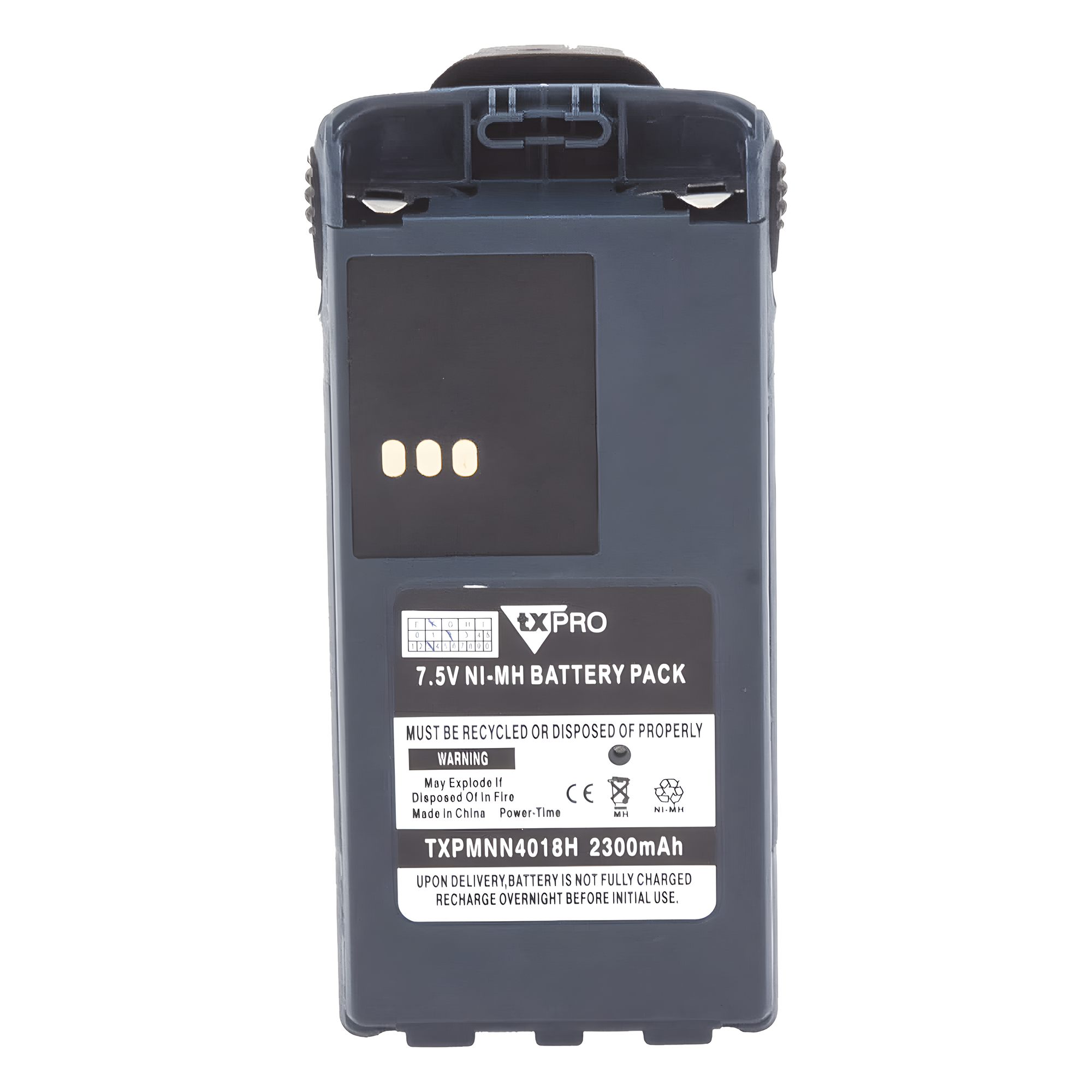 Batería Ni-MH / 2300 mAh / 7.5V / Celdas Japonesas / Uso Rudo / Contactos Bañados en Oro