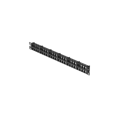 Panel de Parcheo Modular de Alta Densidad, Keystone (Sin Conectores), Identificación con Etiqueta Adhesiva, de 48 Puertos en 1 UR