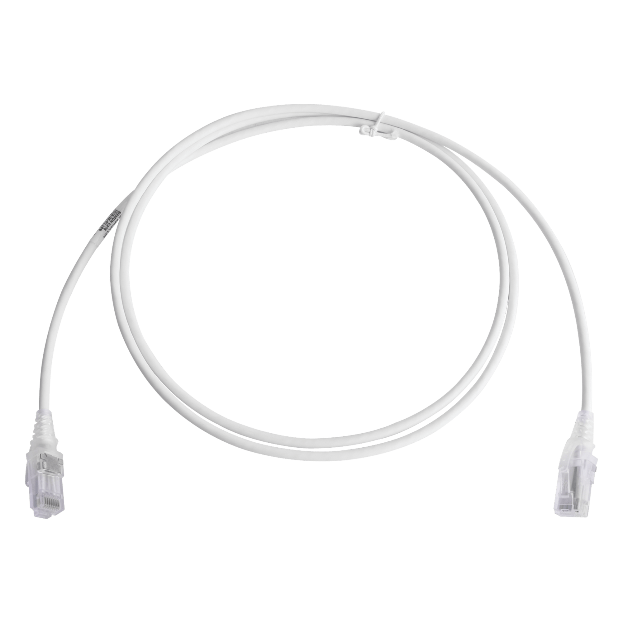 Patch Cord MC6 Modular Cat6 UTP, CM/LS0H, 1.52 Metros (5 Pies), Color Blanco, Diámetro Reducido (28AWG), Versión Bulk (Sin Empaque Individual) — SIEMON · SKU MC6-05-02-28B