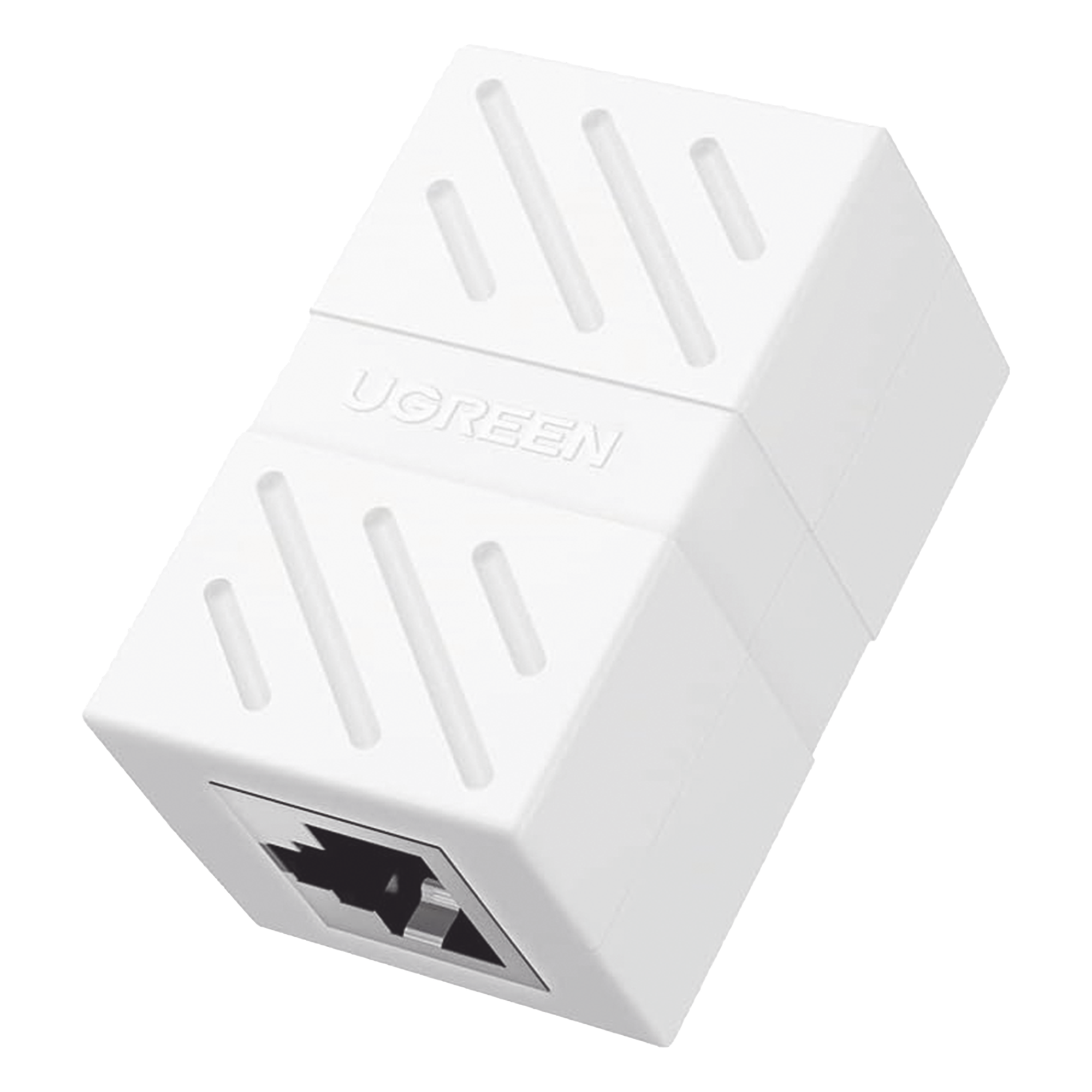 Acoplador (Extensor de Cable Ethernet RJ45 a RJ45) | 1000Mbps | Compatibilidad con Cat7 Cat6A Cat6 Cat5e | Compatible con POE | Ignífugo | ABS | Color Blanco — UGREEN · SKU 20311