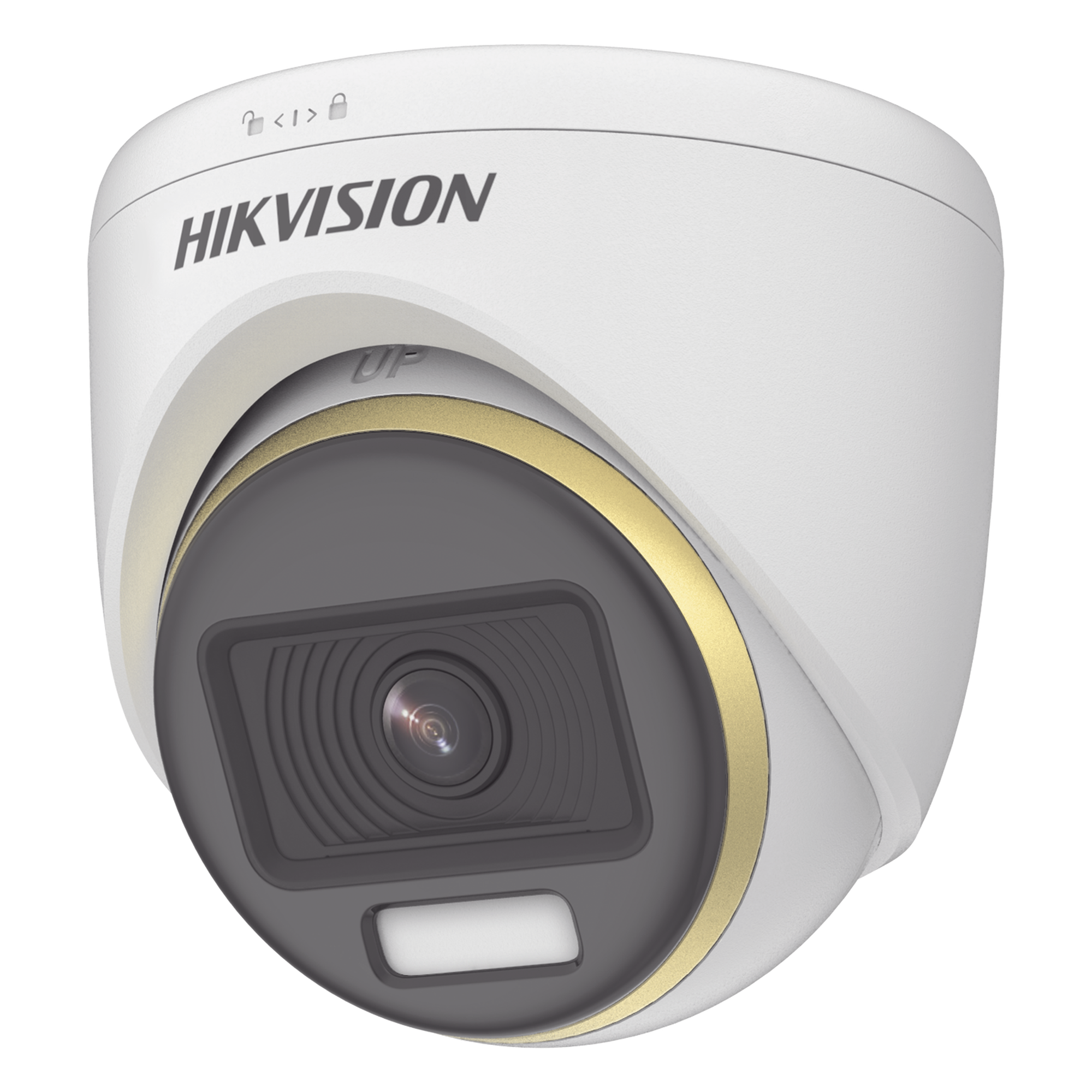 [ColorVu] Turret TURBOHD 4K (8 Megapixel) / Lente 2.8 mm / Imagen a Color 24/7 / Luz Blanca 40 mts / Exterior IP67 / WDR 130 dB — HIKVISION · SKU DS-2CE72UF3T-E
