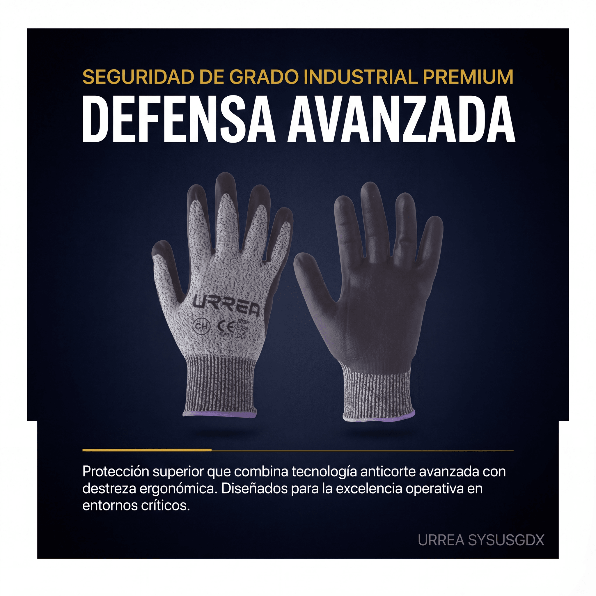 Guantes talla extra grande supraneema con recubrimiento de nitrilo.