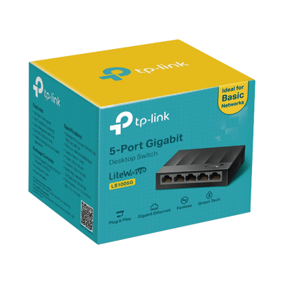 Switch para escritorio 5 puertos 10/100/1000Mbps 