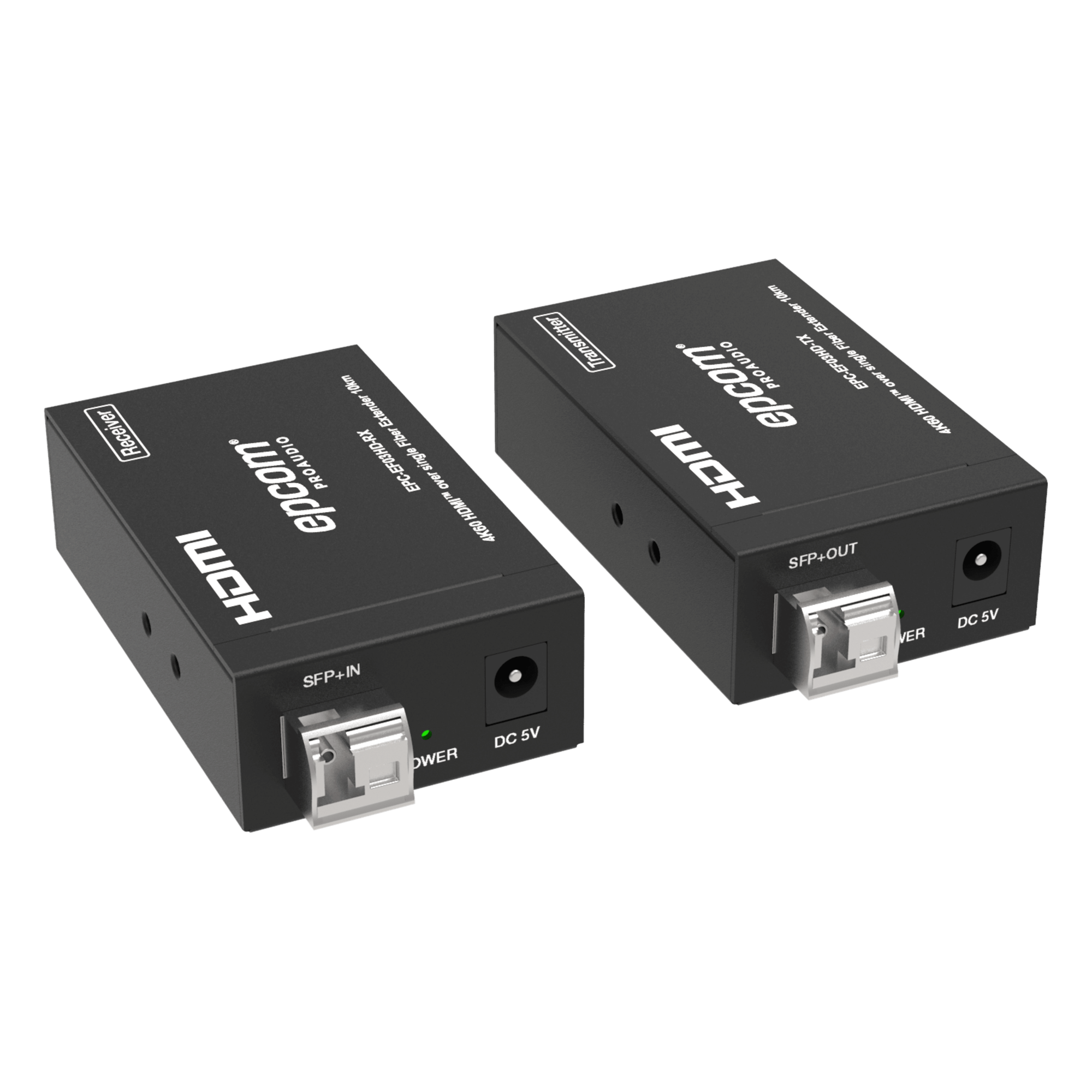 Extensor HDMI sobre Fibra Óptica | Resolución 4K2K@60Hz | Monomodo LC | 4:4:4 | Ancho de Banda 18 Gbps | Distancia hasta 10 km | HDCP 2.2 | HDR10+ Dolby Vision | Audio 7.1CH — EPCOM PROAUDIO · SKU EPC-EF03HD