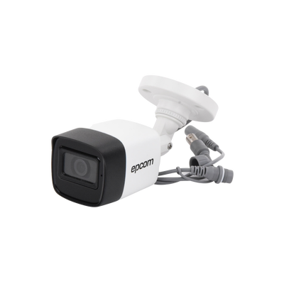AUDIO POR COAXITRON / Bala TURBOHD 5 Megapixel / Gran Angular 85.5° / Lente 2.8 mm / 30 mts IR EXIR / Exterior IP67 / 4 Tecnologías / dWDR