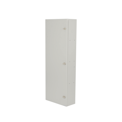 Gabinete para instalación de 4 Baterías , Fabricado en Lámina Galvanizada, Accesorios para poste (No incluidos)