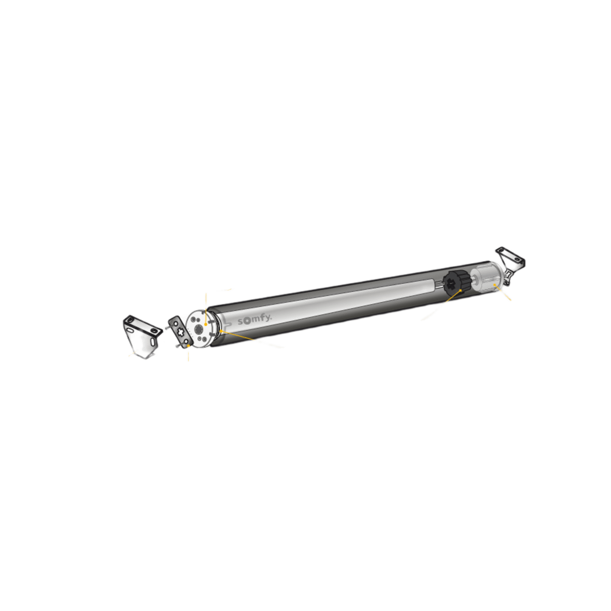 Motor inalámbrico (RTS) de baterías convierta sus persianas de cadena en sistemas inteligentes, para ventanas de 2.30m ancho / 3.00m alto, no incluye textil