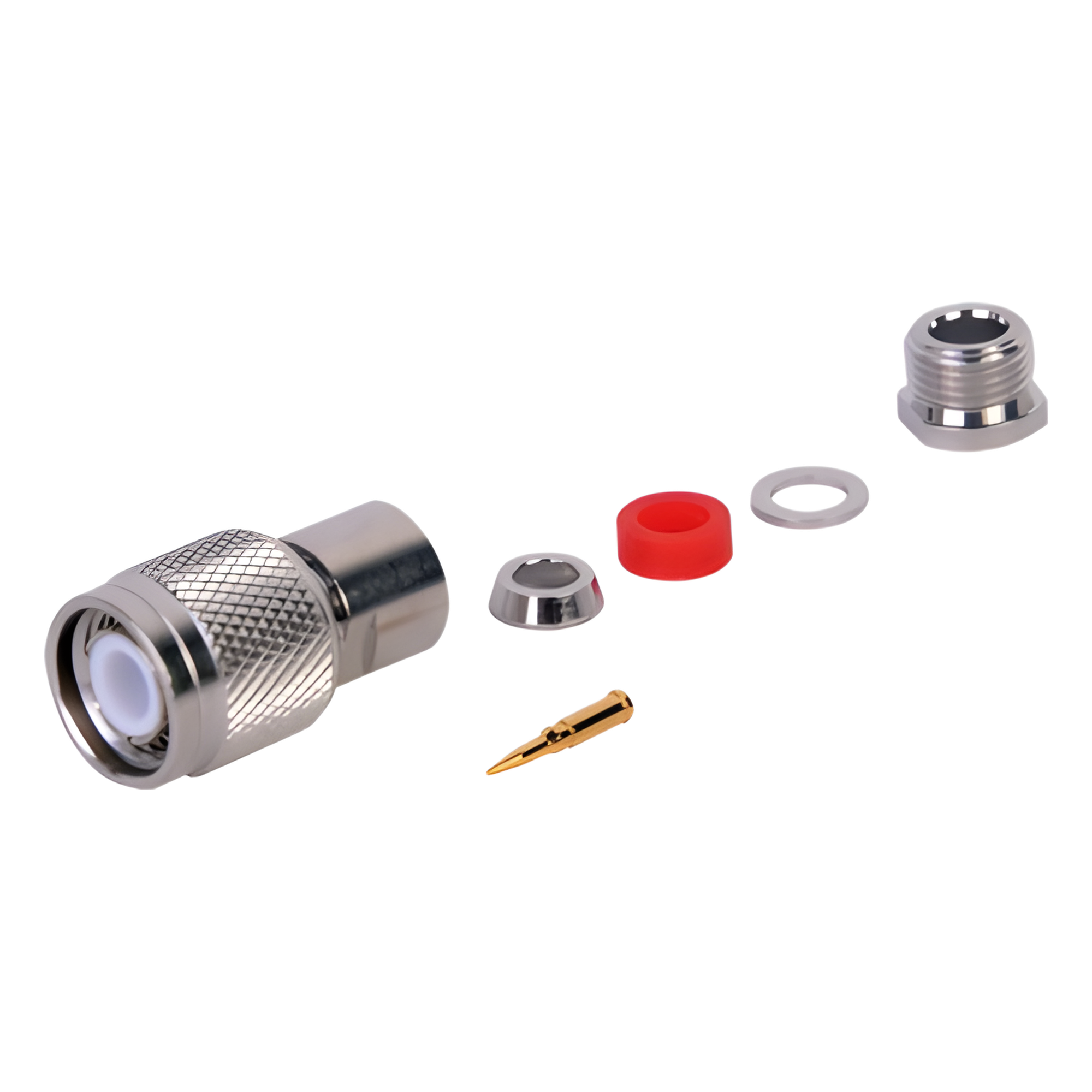 Conector TNC Macho Rosca Izquierda para cables RG-58/U, RG-142/U. — RF INDUSTRIES,LTD · SKU RT-1200-C