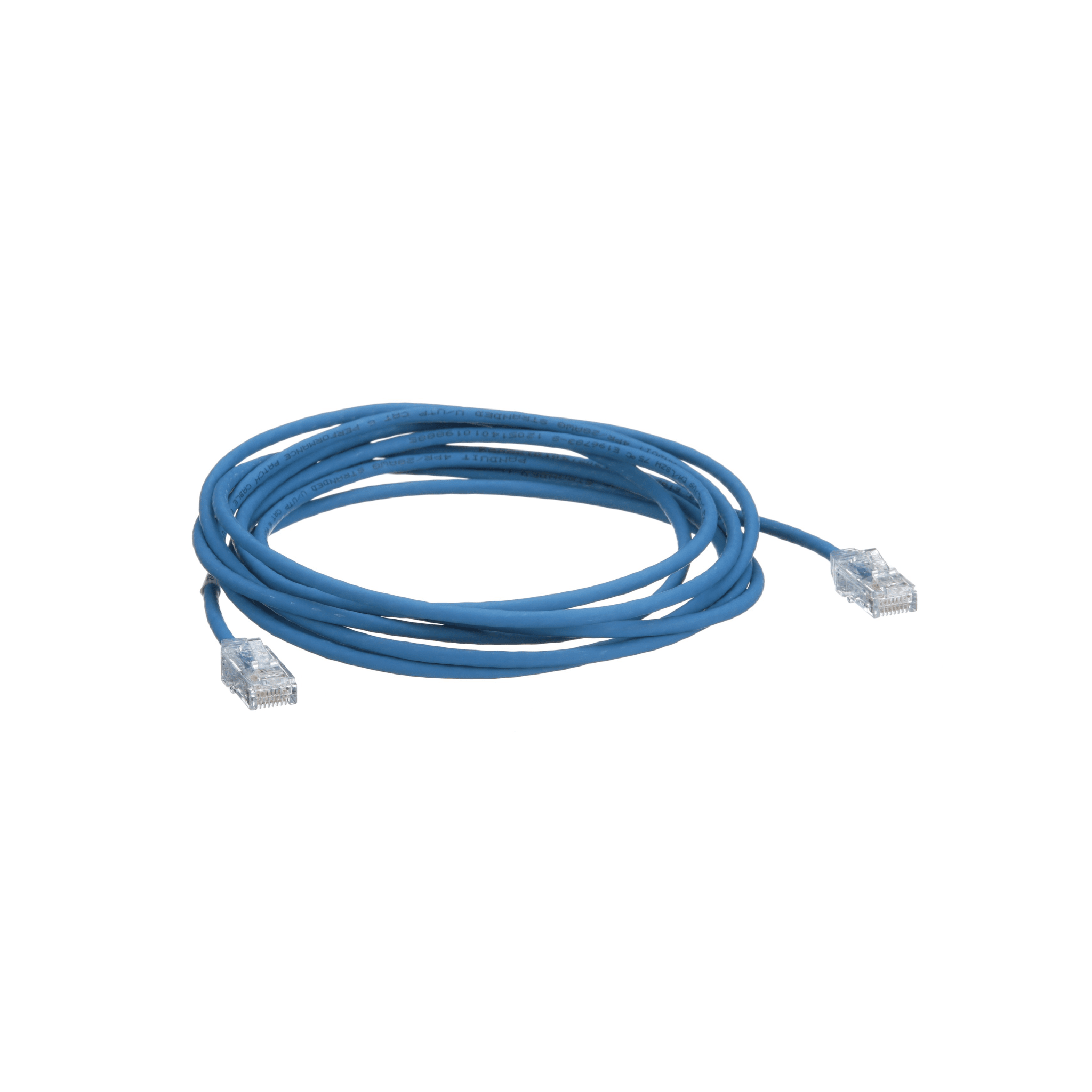 Cable de Parcheo TX6, UTP Cat6, Diámetro Reducido (28AWG), Color Azul, 30.48 Metros (100 Pies)
