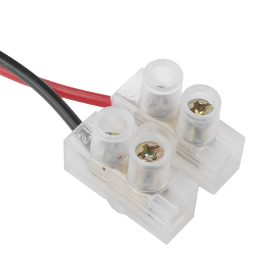 Cable de Alimentación con Conector Macho a Bloque de Terminal Atornillable / Calibre 18 AWG / Longitud 28.5 cm (11.22 Pulgadas) / Ideal para Alimentación de Cámaras