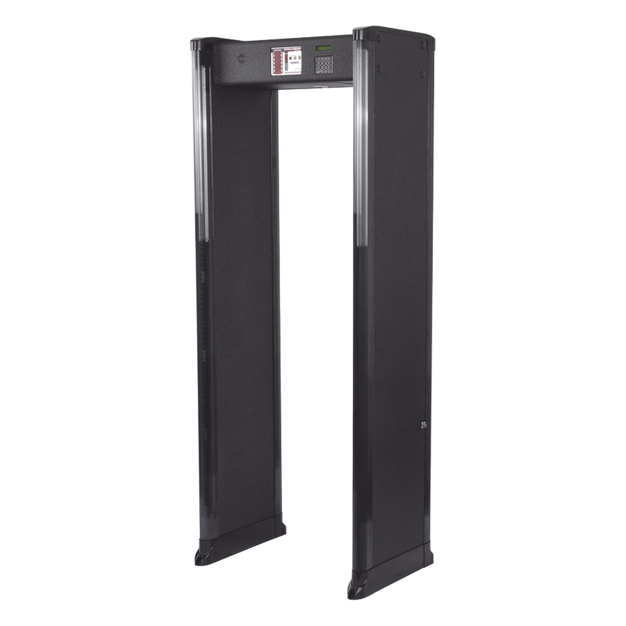 Arco Detector de Metales de 6 Zonas para Intemperie con Anclaje para Fijarse al Piso. Incluye Sensor IR para evitar falsas Alarmas / Certificado por la Administración Federal de Aviación de EE. UU. (FAA) — RANGER SECURITY DETECTORS · SKU INTELL-26-ZIR-W