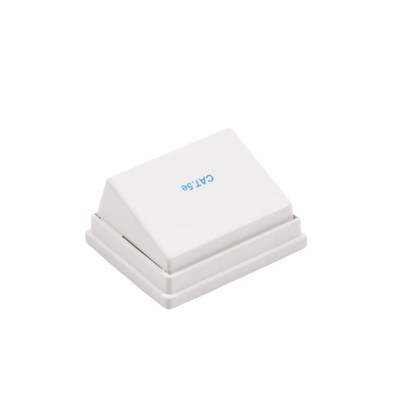 Caja de Pared Angulada Incluye 2 Jacks UTP Cat5e Keystone