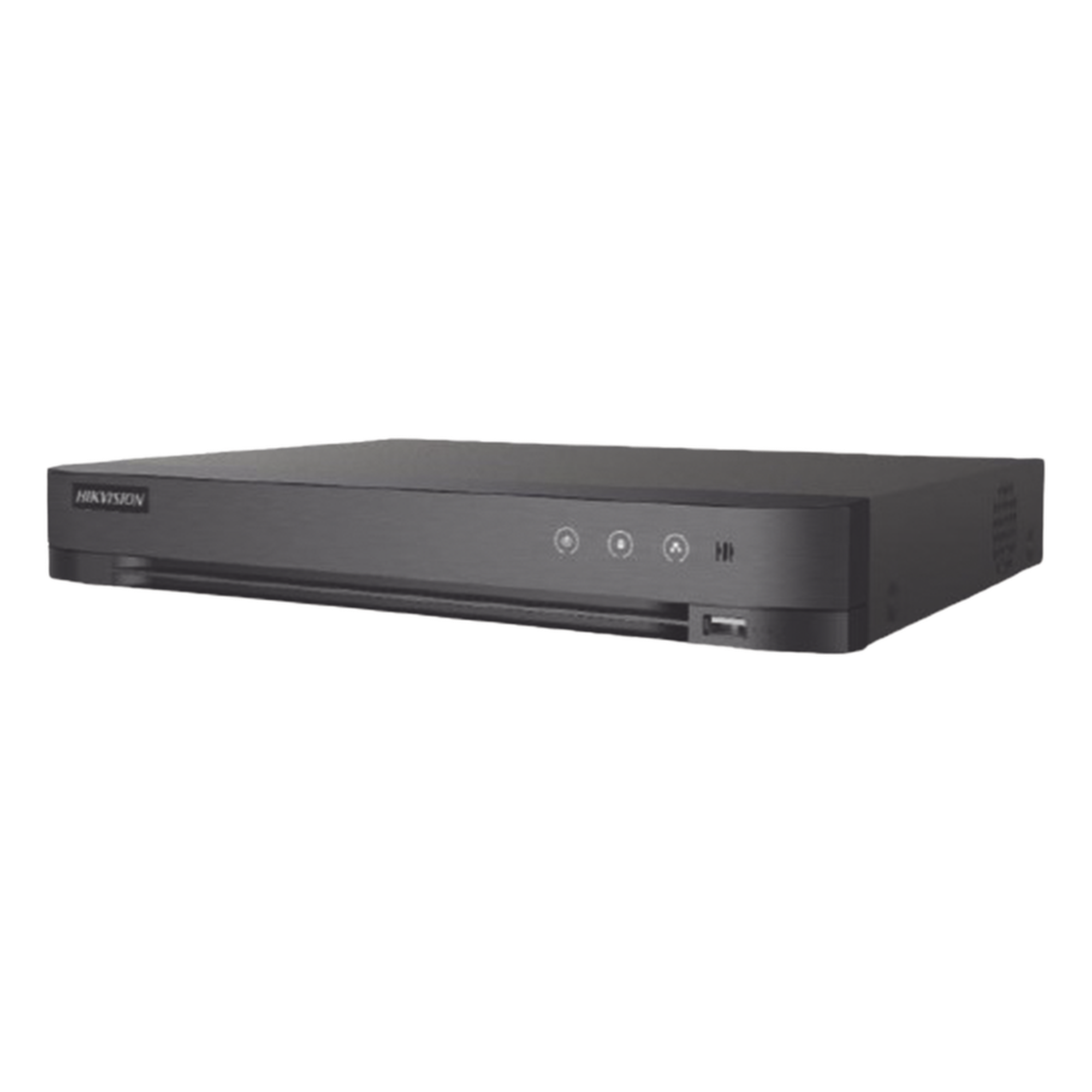 [Audio Bidireccional] DVR 4 Canales TurboHD + 1 Canal IP / 2 Megapixel (1080p) Lite / Acusense Lite (Evita Falsas Alarmas) / Audio por Coaxitron / 1 Bahia de Disco Duro / H.265+ / Salida de Vídeo Full HD — HIKVISION · SKU DS-7204HGHI-M1(T)