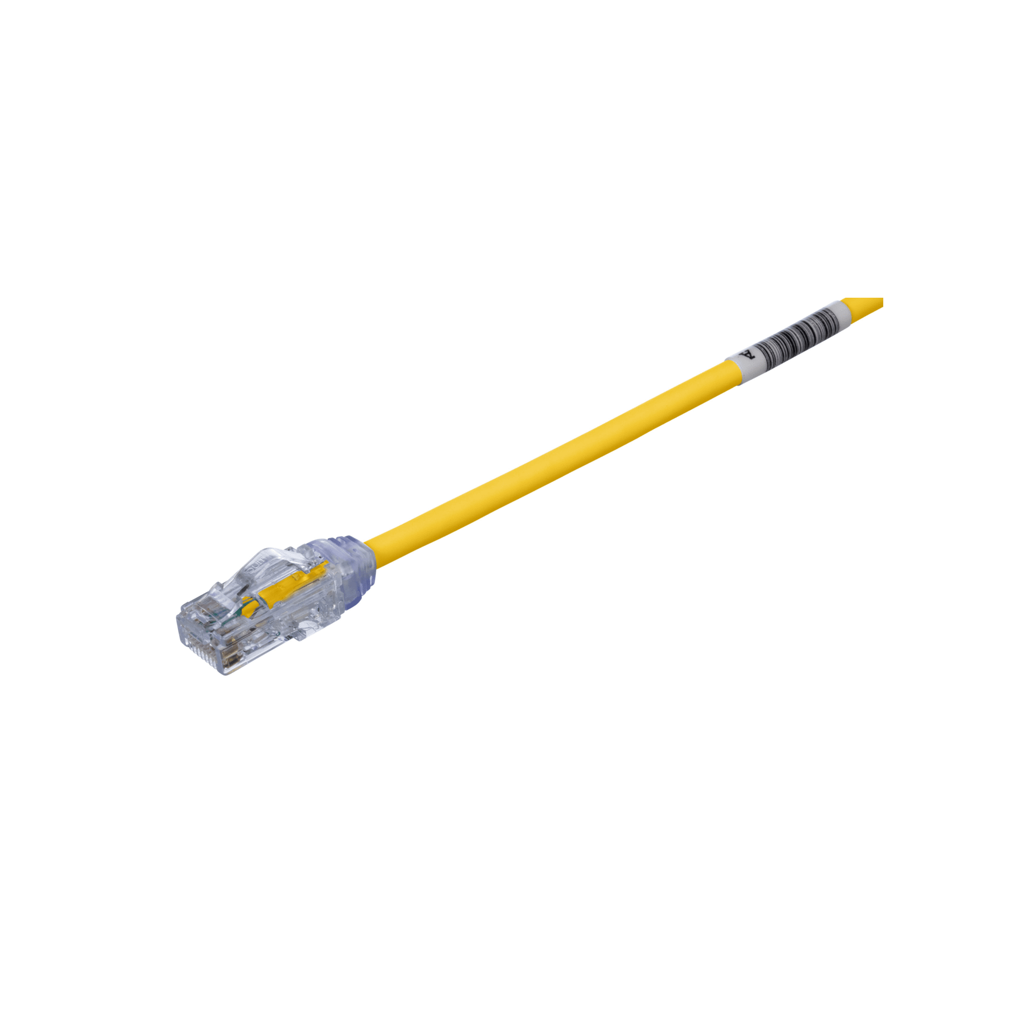 Cable de Parcheo UTP Cat6A, CM/LSZH, Diámetro Reducido (28AWG), Color Amarillo, 4.57 Metros (15 Pies)