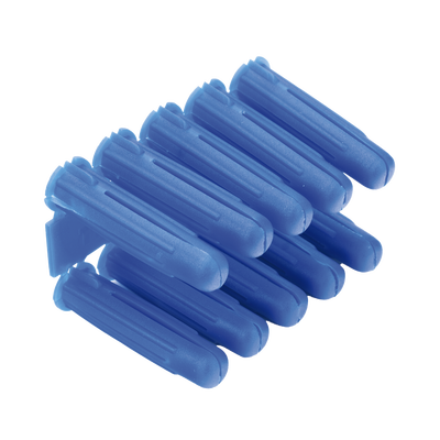 Taquete azul 3/8" para tornillo 12mm x 2" (100pzs) (1105-05100) 