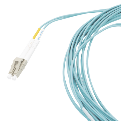 Jumper de Fibra Óptica Multimodo 50/125 XGLO OM3, LC-LC Duplex, OFNR, Color Aqua, 7 Metros (22.97 Pies)
