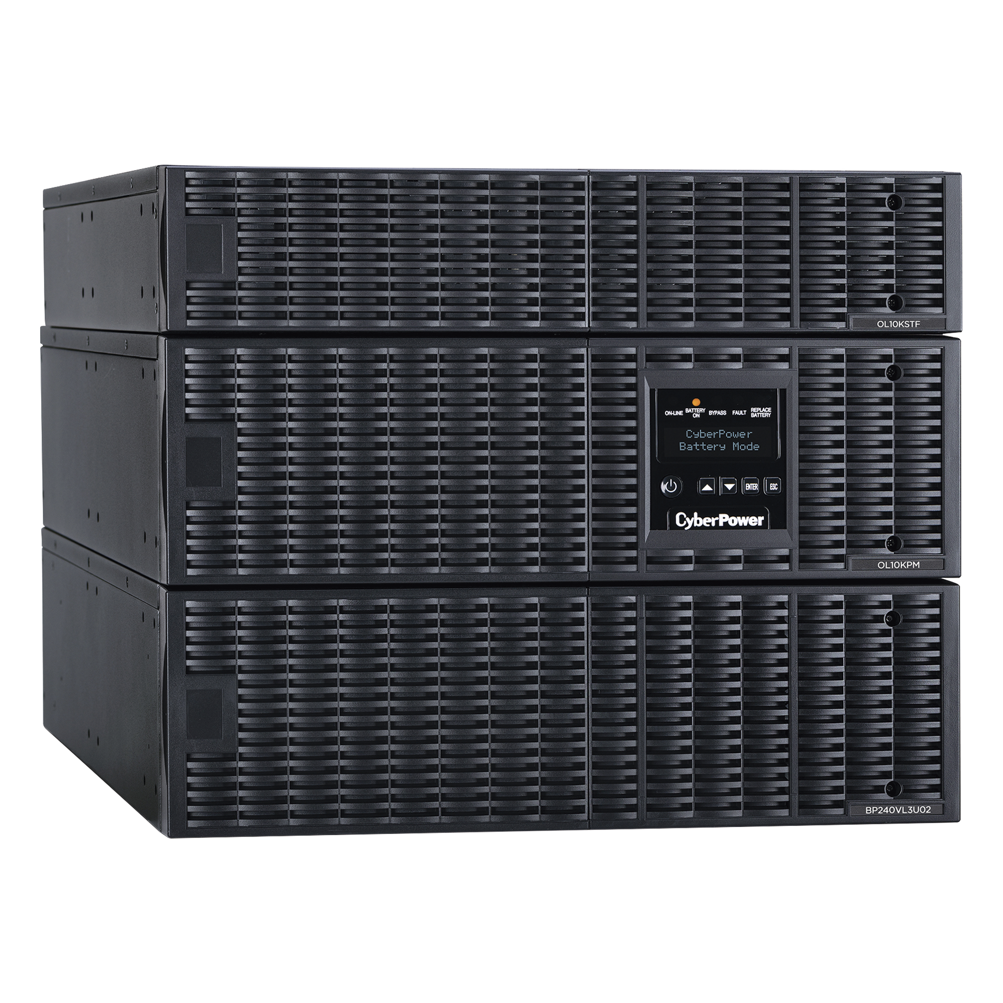 UPS de 10000 VA/10000 W, Online Doble Conversión, 200 - 240 Vac de Entrada, 120 - 240 Vac de Salida, Entrada Hardwired, Onda Senoidal Pura, Torre o Rack de 8 UR, Con 6 Tomas NEMA 5-20R, 3 NEMA L6-30R y Terminal Hardwire