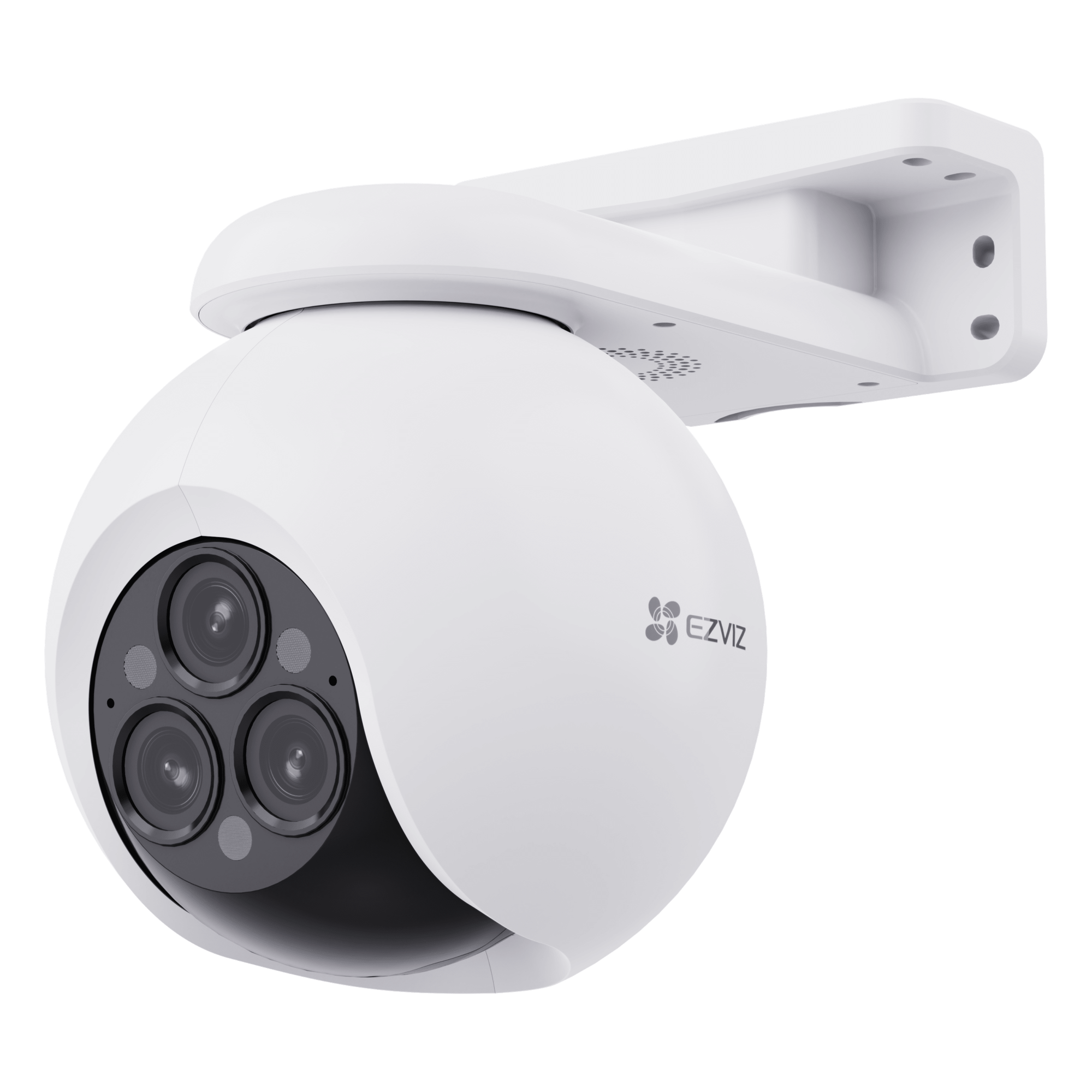 Cámara PT / Wi-Fi / Triple Lente / Panorámica 360° / Resolución 2k+ / Visión Nocturna a color / IA Detección de Humanos y Vehiculos / Alarma con Sirena y Luz / IP67 — EZVIZ · SKU CS-H80F