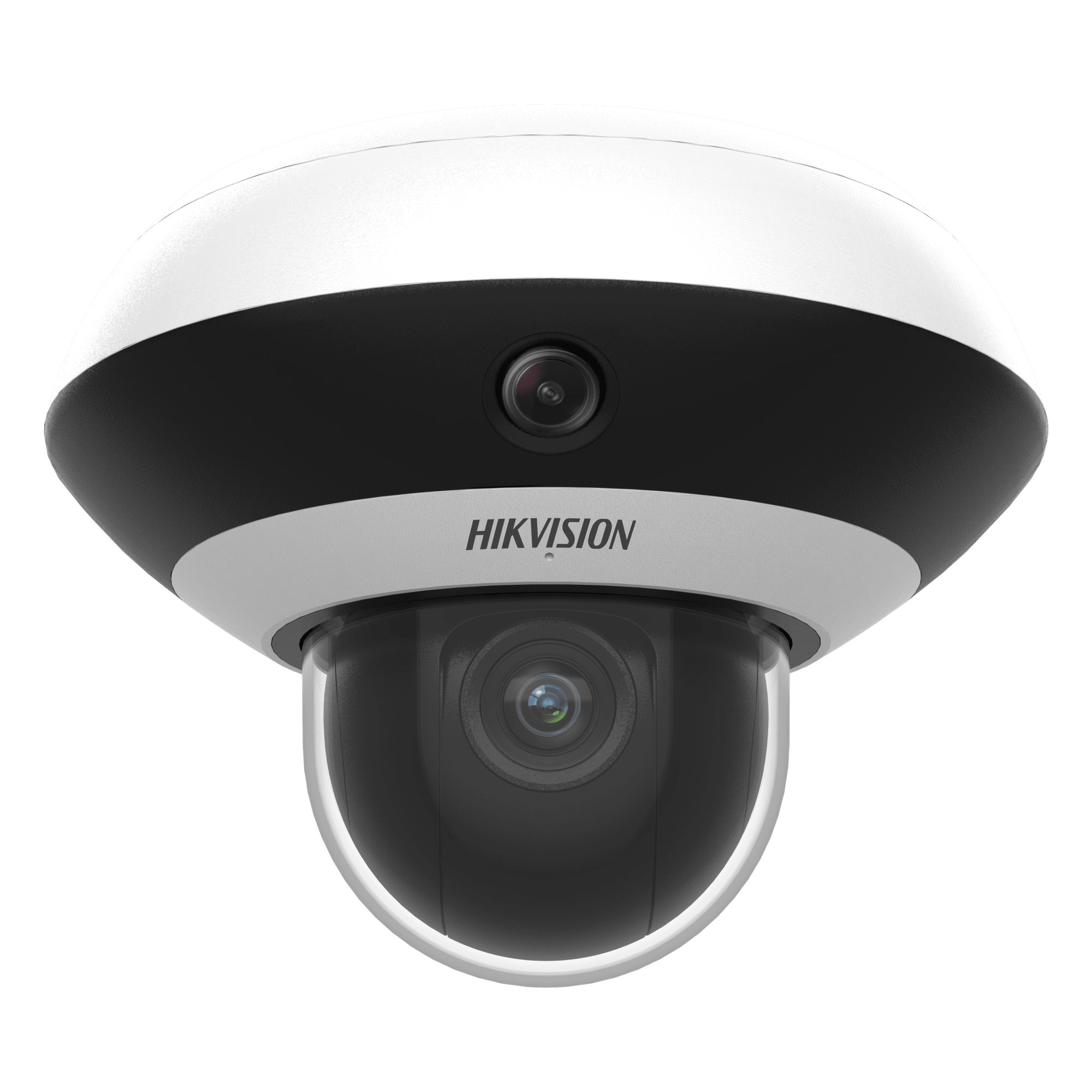 Mini Domo PanoVu 4 Megapixel / 1 PTZ 4X Zoom + 3 Lentes Panorámicos 360° / H.265 / 10 mts IR / Uso en Interior / PoE+ / dWDR / Micro SD — HIKVISION · SKU DS-2DP3D404IWG1-E/36(F5)