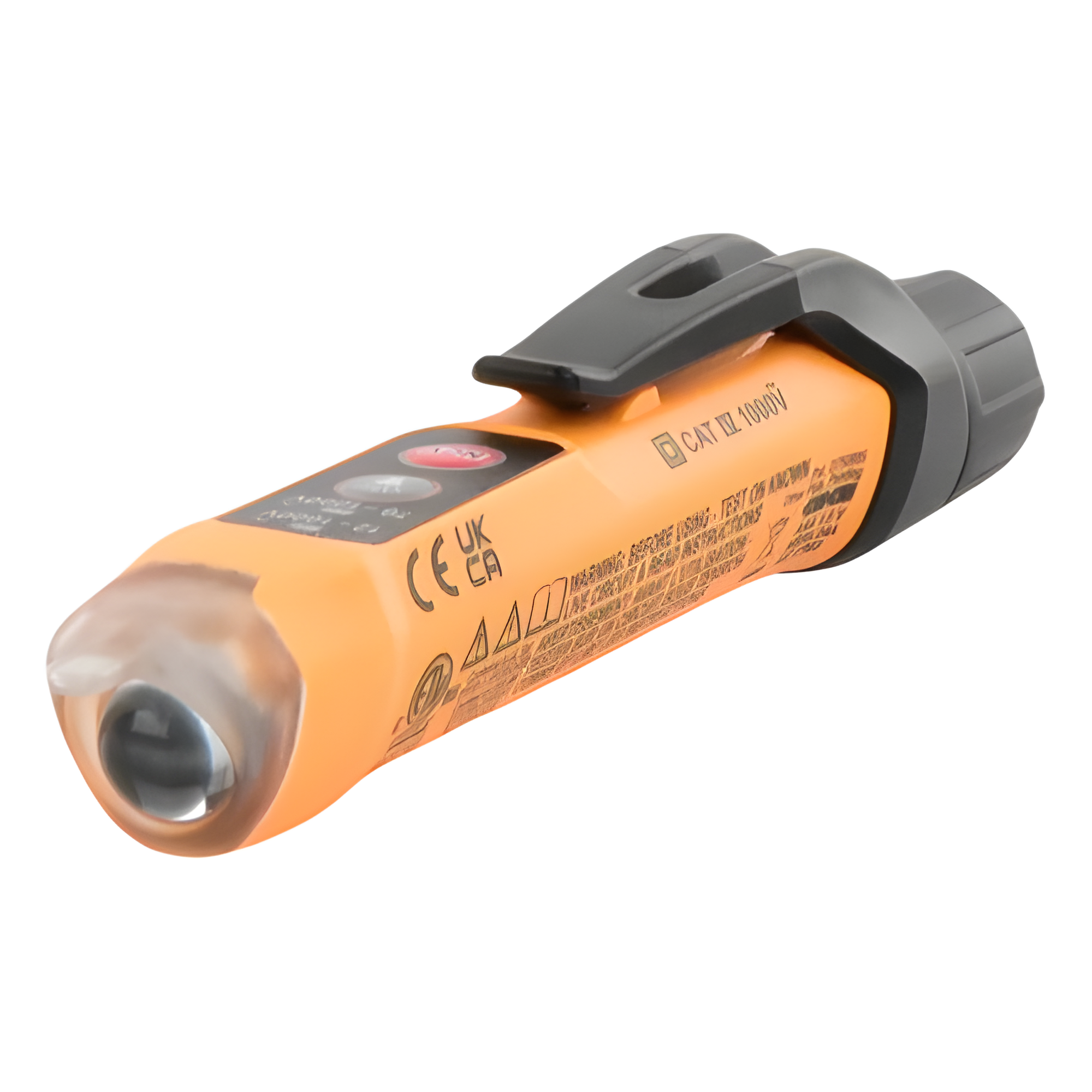 Detector de Voltaje sin contacto de doble rango, de 12 - 1000 V CA con linterna.