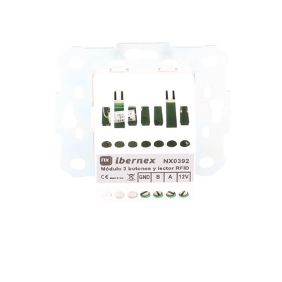 Modulo de 3 Botones iluminados con Lector RFID 125 KHz / Alarma / Cancelar y Código Azul / BUS RS485 / Compatible con NX0019/B, NX1021 y NX0015