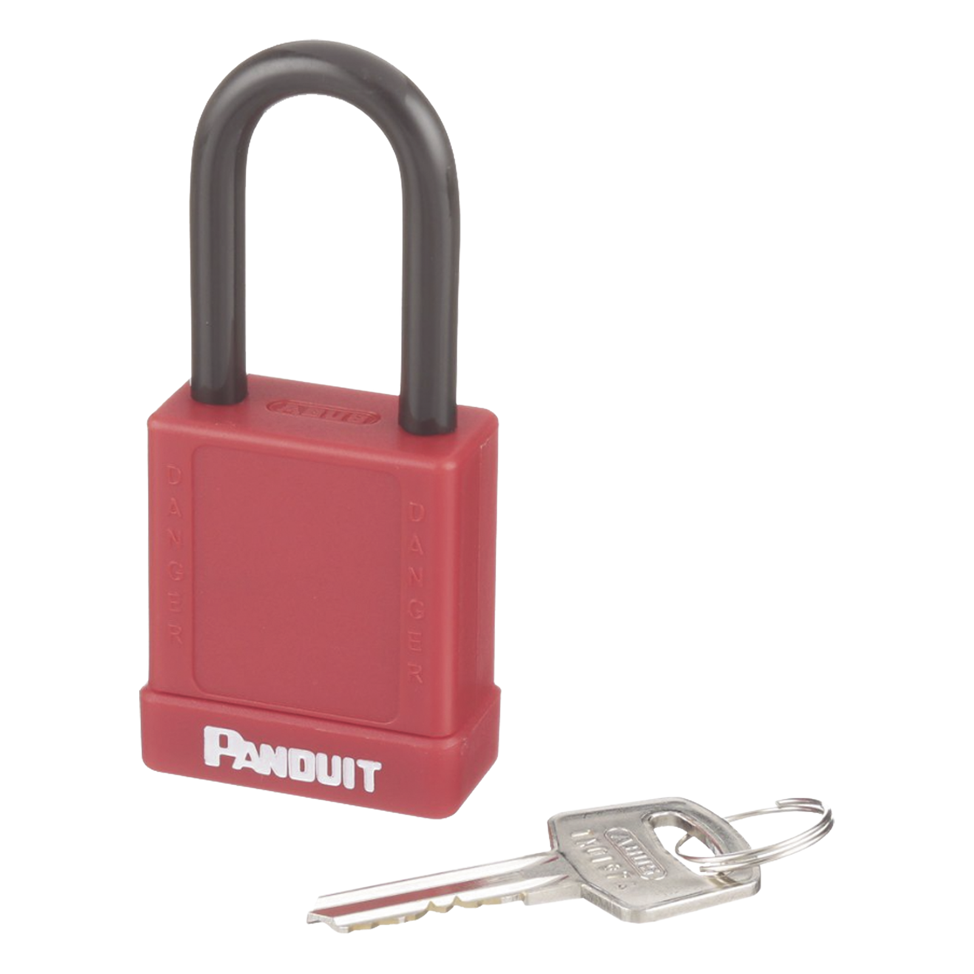 Candado de Bloqueo LOTO de Seguridad Dieléctrico, Con Llave Única, Diámetro de 6.5 mm, Color Rojo