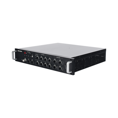 Amplificador de Red | 4 Zonas de 250W | 100V/70v | Calendarización de eventos | Biblioteca de Materiales de Audio | Entrada de Alarma | Hik-Connect /Hikcentral profesional 