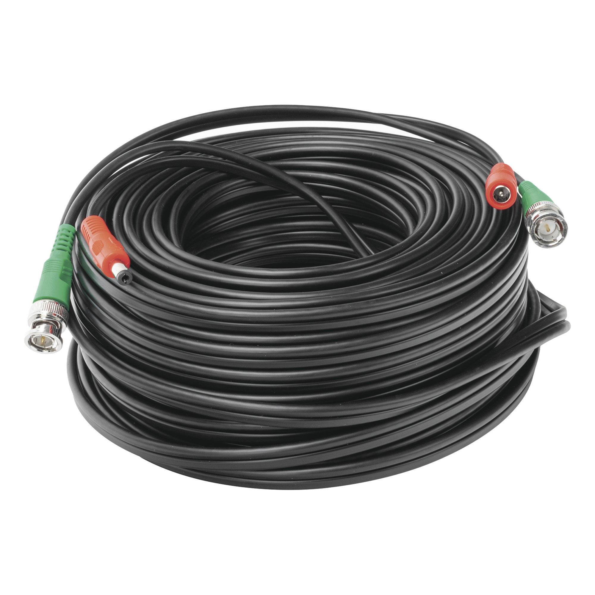 Cable Coaxial (BNC RG59) + Alimentación / SIAMES / 30 Metros (98.43 Pies) / 100% COBRE / Para Cámaras 4K / Uso Interior y Exterior