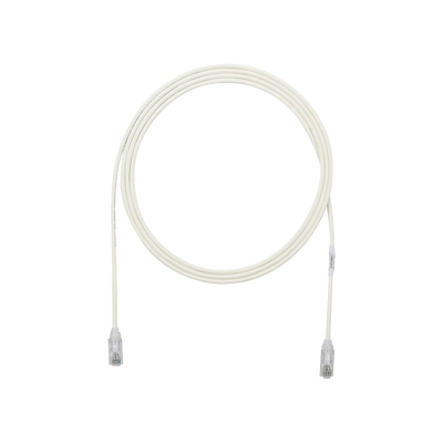 Cable de Parcheo TX6, UTP Cat6, Diámetro Reducido (28AWG), Color Blanco Mate, 0.91 Metros (3 Pies)