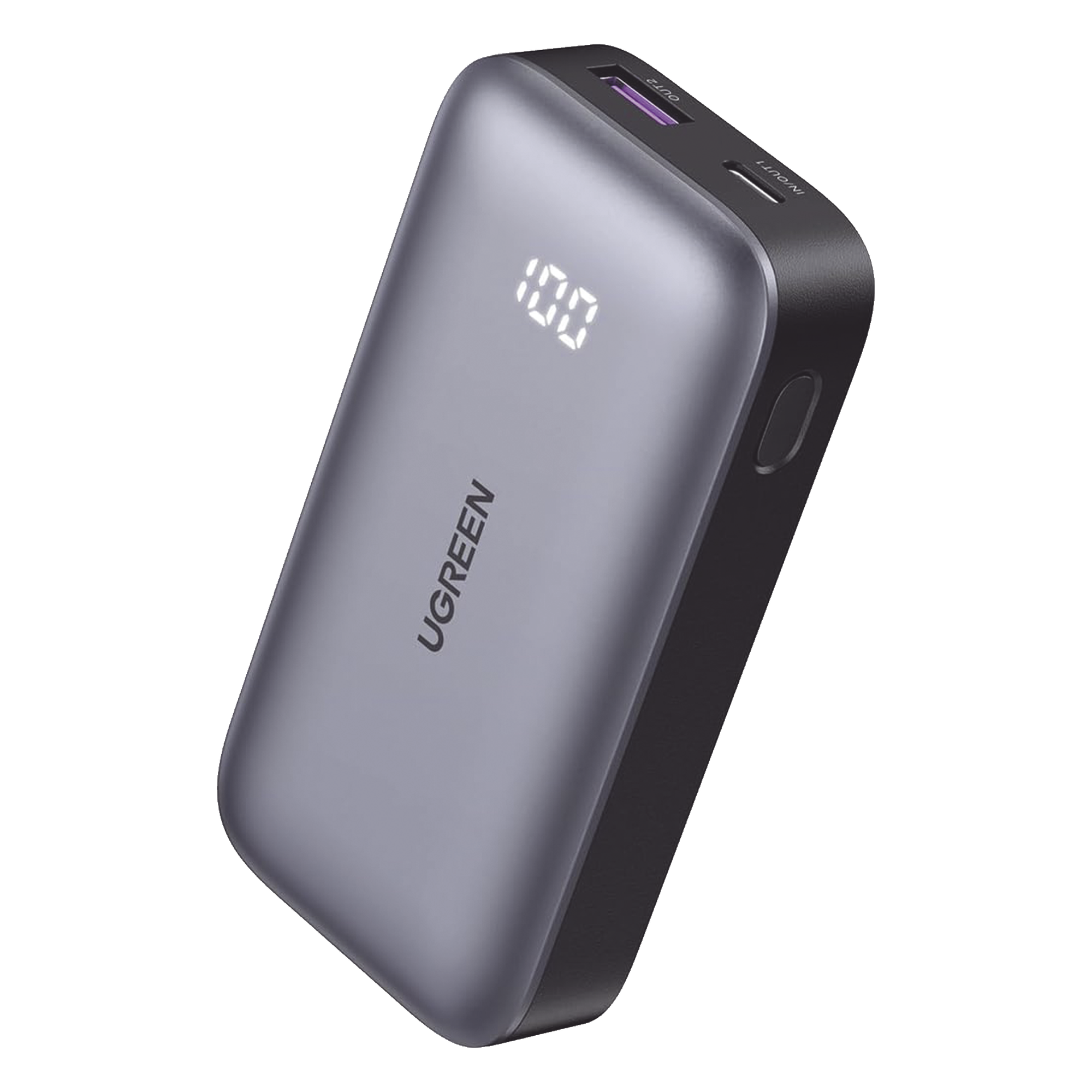 Batería Externa / 30W PD3.0 / 10 000 mAh / 2 Puertos USB-C + USB-A / Carga Bidireccional / Pantalla LED Digital / 180 g — UGREEN · SKU 25185