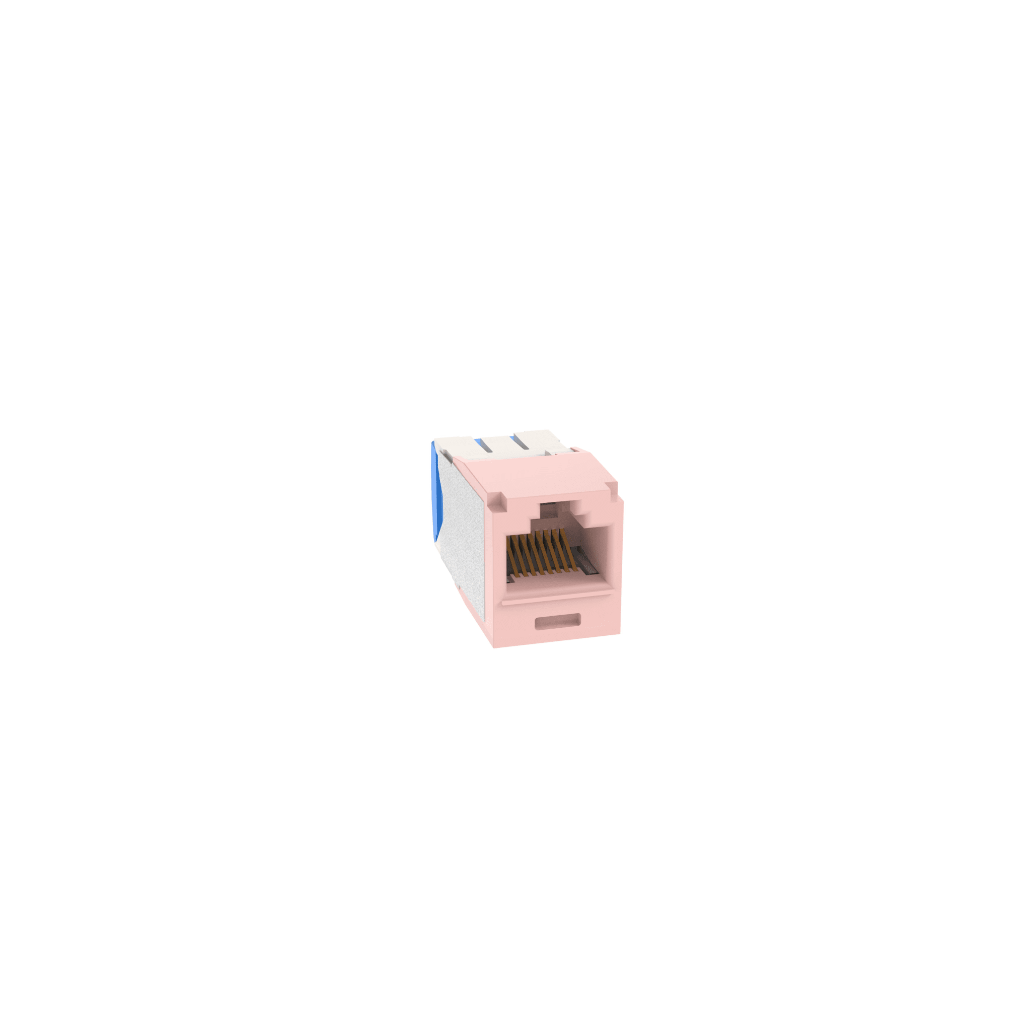 Conector Jack RJ45 Estilo TG, Mini-Com, Categoría 6A, de 8 Posiciones y 8 Cables, Color Rosa — PANDUIT · SKU CJ6X88TGPK
