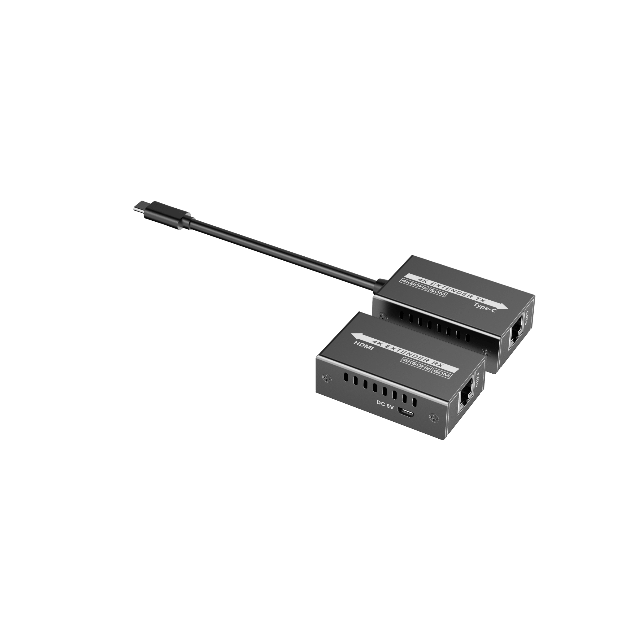 Extensor Mini 4K120Hz USB-C a HDMI | Transmisión 18 Gbps | Distancia 60m 4K@60Hz | HDR10 / HDCP 2.2 | Protección ESD ±8KV | Alimentación por Fuente de Señal