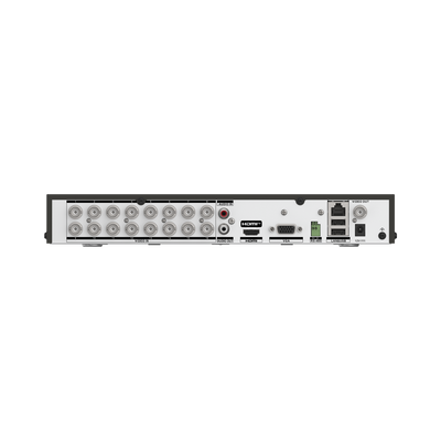 DVR 16 Canales TURBOHD + 8 Canales IP / 5 Megapixel Lite - 3K Lite / Audio Bidireccional por Coaxitron / Reconocimiento Facial / ACUSENSE (Evita falsas alarmas) / 1 Bahía de Disco Duro / Salida de Video en Full HD