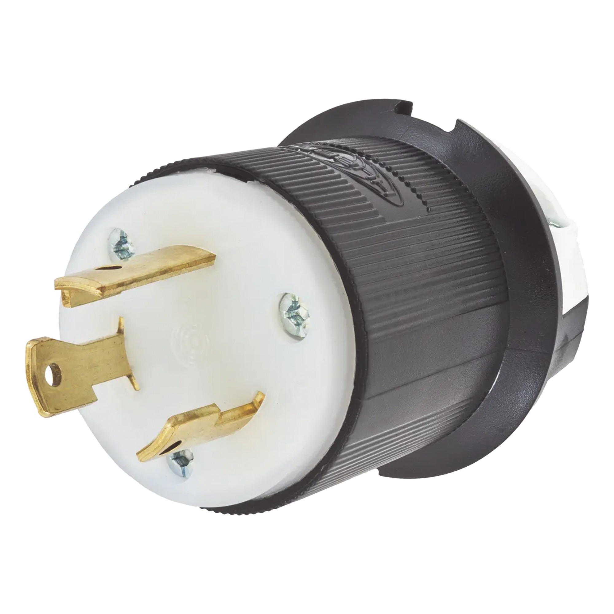 Clavija Industrial con Bloqueo de Media Vuelta / 30 A 125 V CA / 2 Polos 3 Hilos / Color Blanco y Negro / Nema L5-30P. — HUBBELL · SKU HUB-HBL-2611