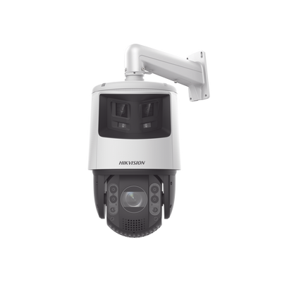 [TandemVu] PTZ IP 4 Megapixel con Cámara Panoramica 6 Megapixel / 25X Zoom / 200 mts IR / 30 mts Luz Blanca / ACUSENSE / IP66 / Alerta Audible y Luz Estroboscopica / Autoseguimiento / Hi-PoE / Alarmas I/O / Ultra Baja Iluminación / Micro SD — HIKVISION · SKU DS-2SE7C425MWG-EB/26(F0)