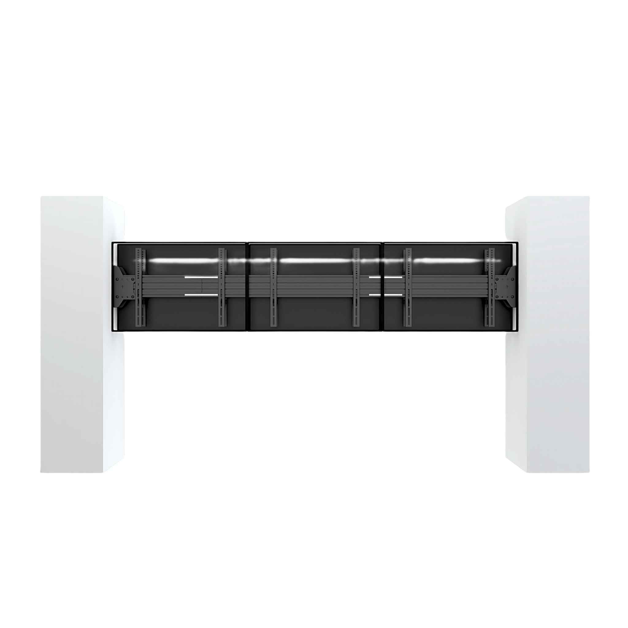 Accesorio_ Placa para Montaje doble de Pantallas Para Exhibicion de Pared a Pared| Dimensiones 225.2 mm x 126.2 mm x 95 mm