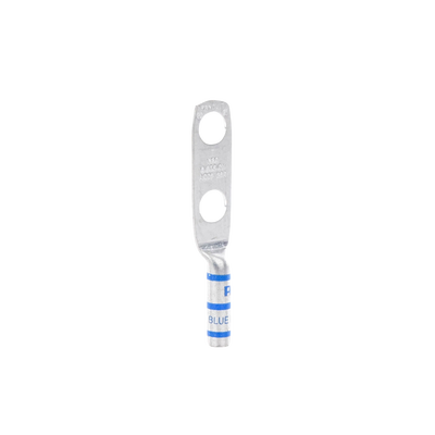 Zapata de compresión LCC6-38D-L para cal. 6 Awg, Doble barreno para tornillo prisionero de 3/8, Espaciado de orificio 25.4mm, 1 Pz