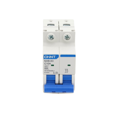 Pastilla para Riel Din, 2 Polos, 10 Amp, Vca:110/415v, 6kA, Catálogo: NXB632PC10.
