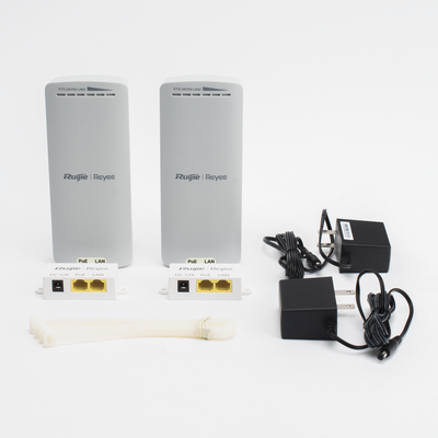 Kit Enlace Inalámbrico Recomendado para Elevadores, hasta 500m o 125 pisos, Preconfigurado, Ajuste Automático, Hasta 300 Mbps, Doble Puerto LAN