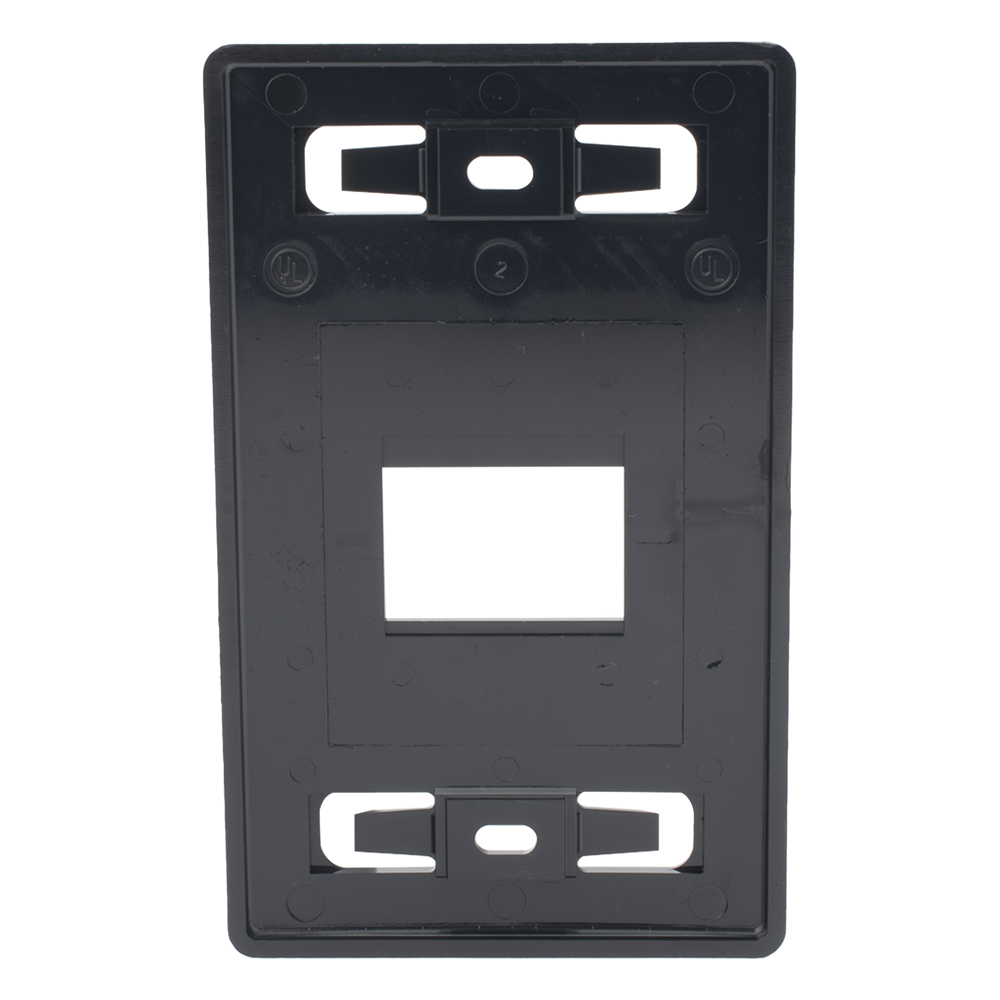 Placa de Pared Modular MAX, de 2 Salida, Color Negro — SIEMON · SKU MX-FP-S-02-01